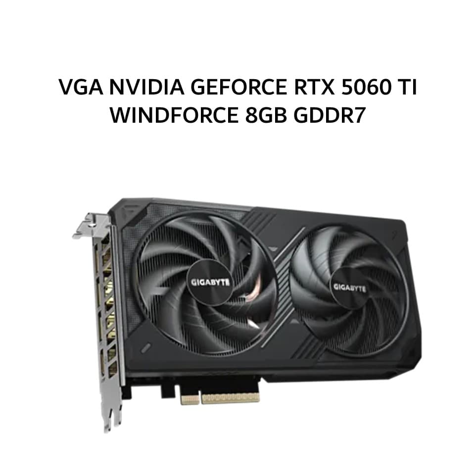 GIGABYTE VGA NVIDIA GEFORCE RTX 5060 TI WINDFORCE 8GB GDDR7 OC 3Y
