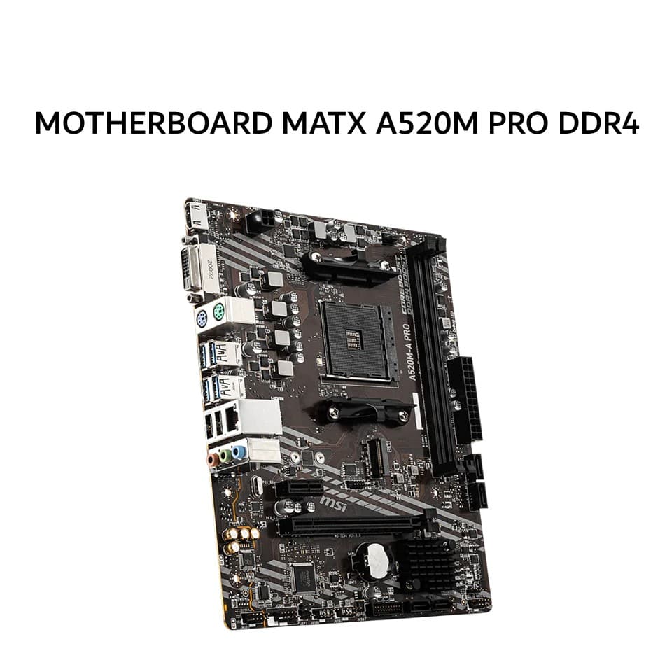 MSI MOTHERBOARD MATX A520M PRO DDR4 AM4 /AMD 3Y