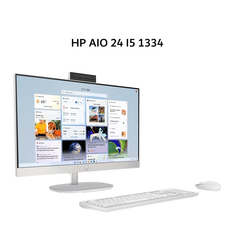 HP AIO 24 I5 1334 8GB 512GB W11+OHS 23.8FHD IPS WHT -CR0223D