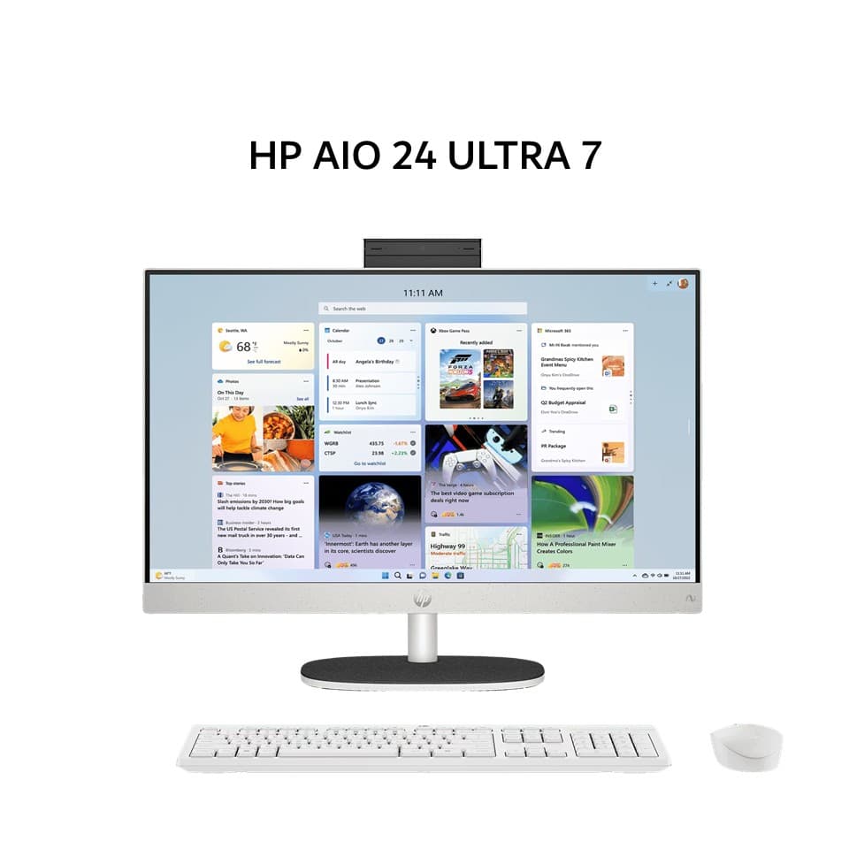 HP AIO 24 ULTRA 7 255U 16GB 512GB W11+OHS+M365 23.8FHD IPS WHT 1Y -CR2568D
