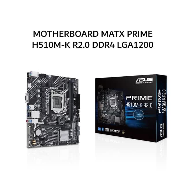 ASUS MOTHERBOARD MATX PRIME H510M-K R2.0 DDR4 LGA1200 /INTEL 3Y