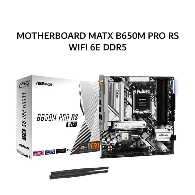 ASROCK MOTHERBOARD MATX B650M PRO RS WIFI 6E DDR5 AM5 /AMD 3Y