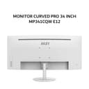 MSI MONITOR CURVED PRO 34 INCH MP341CQW E12 VA UWQHD 1440P 1MS 120HZ SPEAKER WHITE 3Y - Image 2