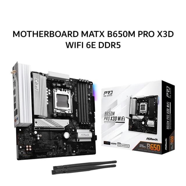 ASROCK MOTHERBOARD MATX B650M PRO X3D WIFI 6E DDR5 AM5 /AMD 3Y