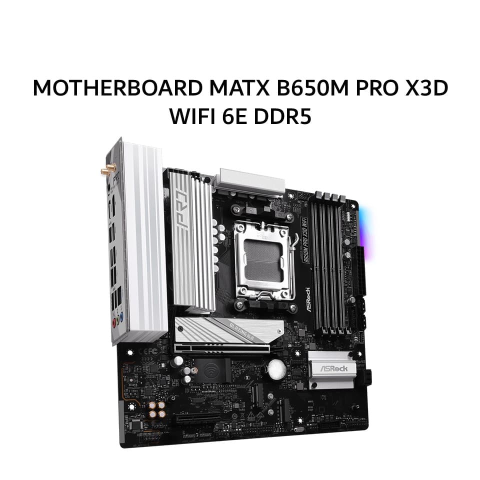 ASROCK MOTHERBOARD MATX B650M PRO X3D WIFI 6E DDR5 AM5 /AMD 3Y