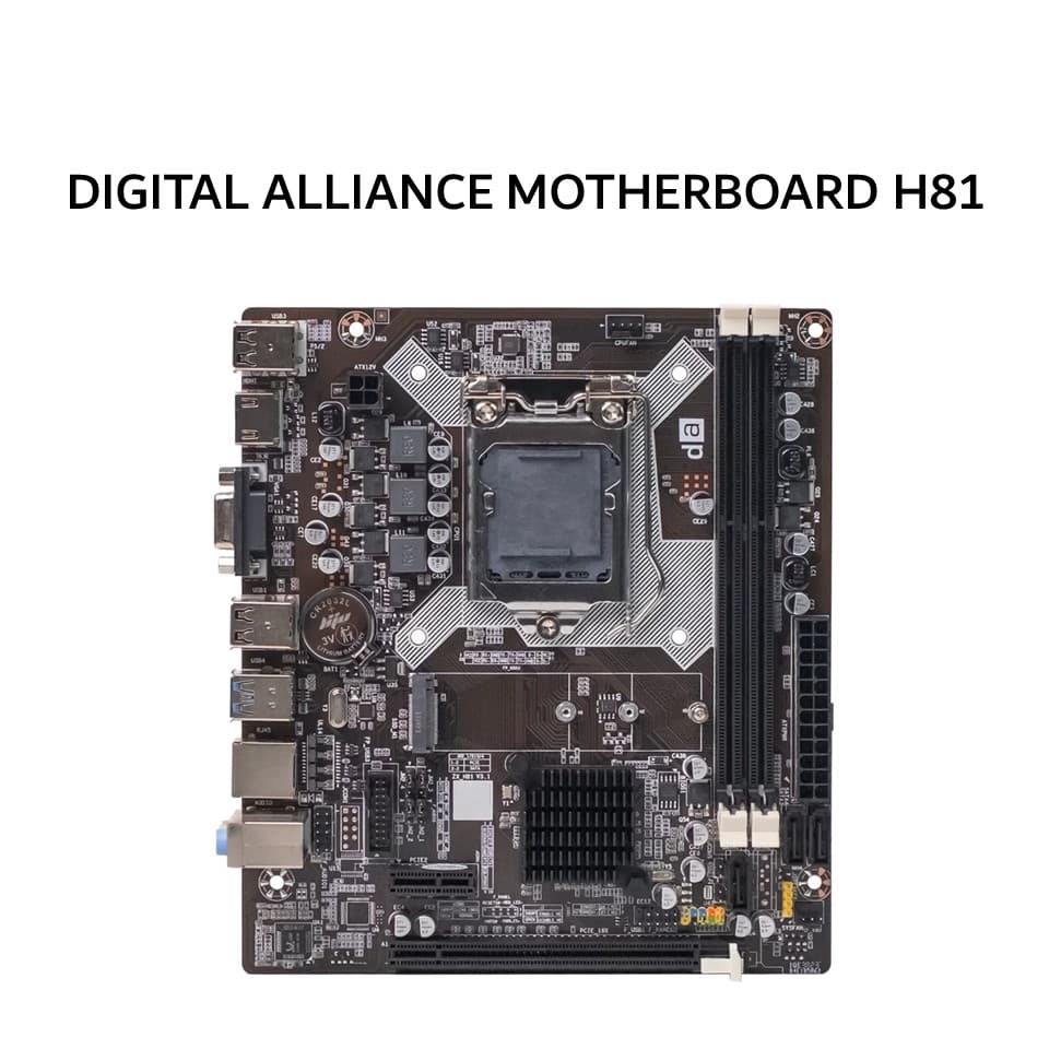 DIGITAL ALLIANCE MOTHERBOARD H81 LGA1150 (GEN 4-5) 2Y