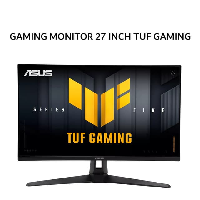 ASUS GAMING MONITOR 27 INCH TUF GAMING VG27AQ5A FAST IPS QHD 1440P 0.3MS 210HZ HDR10 TILT STEREO SPEAKER 3Y