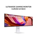 LG ULTRAWIDE GAMING MONITOR CURVED 49 INCH 49U950A-W NANO IPS 3800R DUAL QHD 2K 1440P 5MS 144HZ HDR400 USB-C SPEAKER WHITE 3Y - Image 1