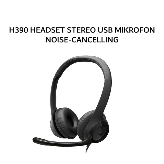 LOGITECH H390 HEADSET STEREO USB MIKROFON NOISE-CANCELLING - GRAPHITE