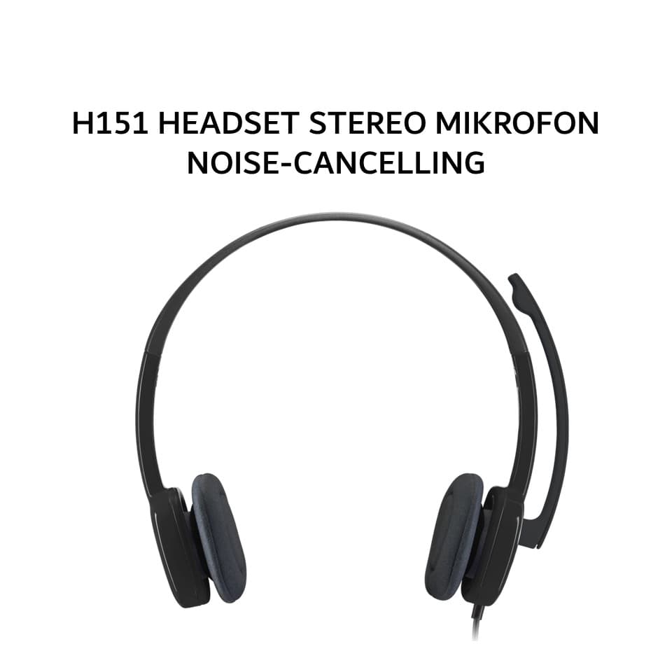 LOGITECH H151 HEADSET STEREO MIKROFON NOISE-CANCELLING