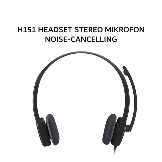 LOGITECH H151 HEADSET STEREO MIKROFON NOISE-CANCELLING