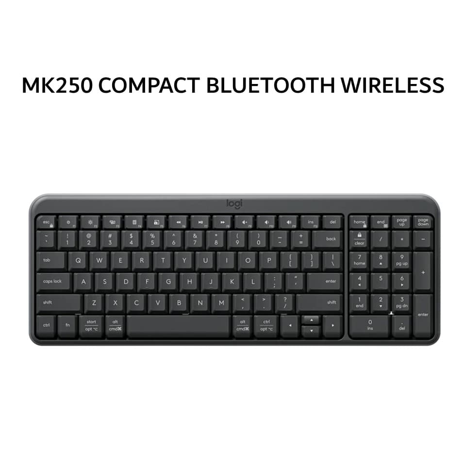 LOGITECH MK250 COMPACT BLUETOOTH WIRELESS -  GRAPHITE