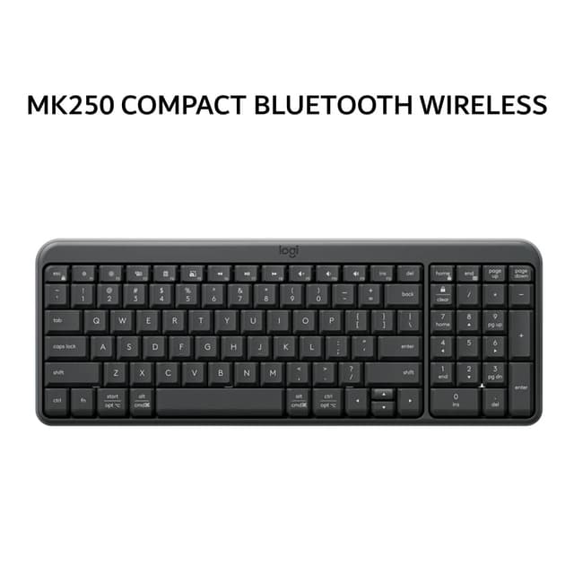 LOGITECH MK250 COMPACT BLUETOOTH WIRELESS -  GRAPHITE