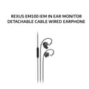REXUS EM100 / EM-100 IEM IN EAR MONITOR DETACHABLE CABLE WIRED EARPHONE HEADSET DYNAMIC DRIVER - GREY - Variant 1