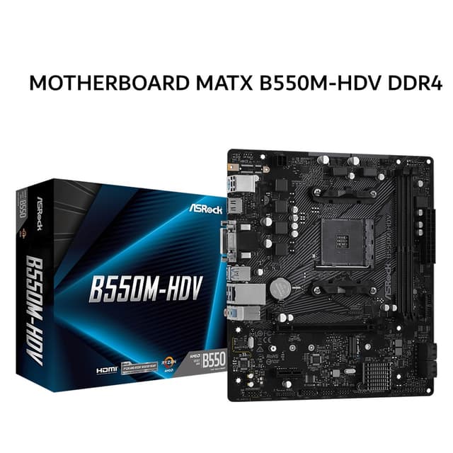 ASROCK MOTHERBOARD MATX B550M-HDV DDR4 AM4 /AMD 3Y