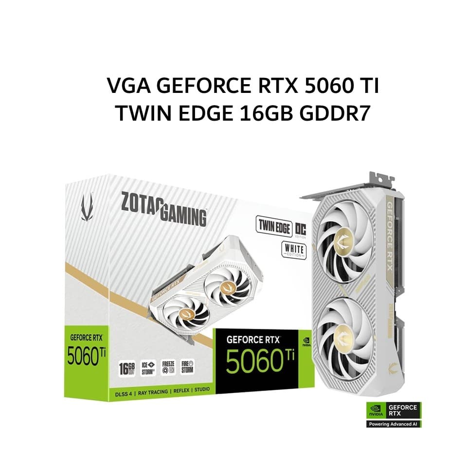 ZOTAC VGA GEFORCE RTX 5060 TI TWIN EDGE OC WHITE ED 16GB GDDR7 3Y