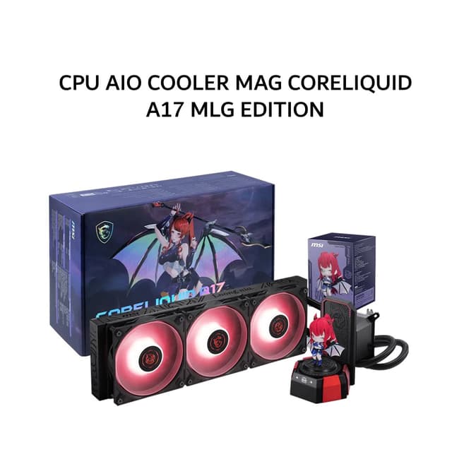 MSI CPU AIO COOLER MAG CORELIQUID A17 MLG EDITION (360MM RADIATOR + 3X ARGB FANS) BLACK 3Y