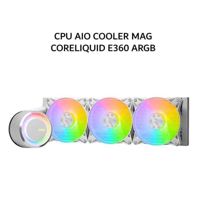 MSI CPU AIO COOLER MAG CORELIQUID E360 ARGB (360MM RADIATOR + 3X 120MM ARGB FANS) WHITE 3Y