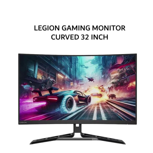 LENOVO LEGION GAMING MONITOR CURVED 32 INCH R32QC-30 VA 1500R QHD 2K 1440P 0.5MS 180HZ SWIVEL HEIGHT SPEAKER 3Y