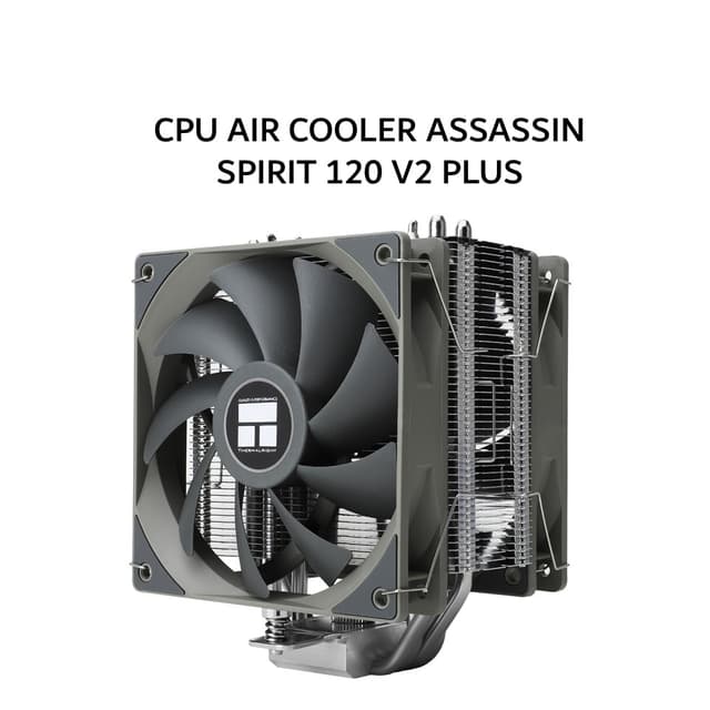THERMALRIGHT CPU AIR COOLER ASSASSIN SPIRIT 120 V2 PLUS (2X 120MM BLACK FANS + 4X HEATPIPES) BLACK 1Y