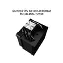 GAMDIAS CPU AIR COOLER BOREAS M2-61L DUAL TOWER (2X 120MM BLACK FAN + 6 HEATPIPES + 4.3 INCH LCD DISPLAY) BLACK 2Y - Image 3