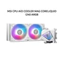 MSI CPU AIO COOLER MAG CORELIQUID I240 ARGB (240MM RADIATOR + 2X 120MM ARGB FANS) WHITE 3Y - Image 1