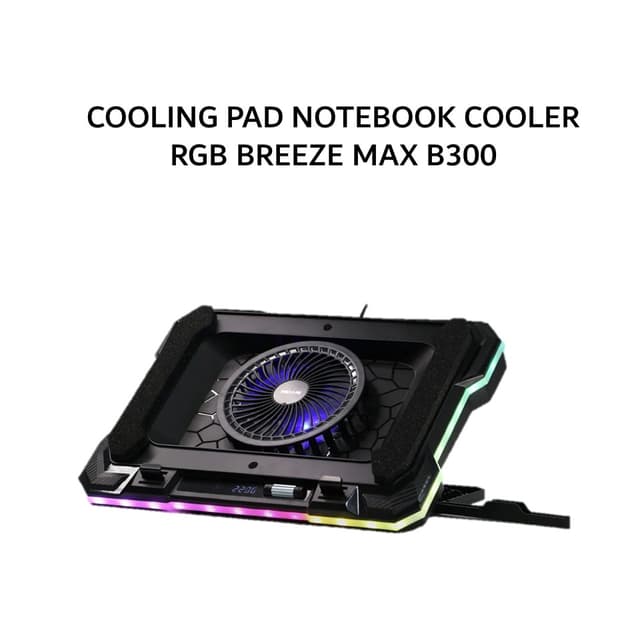 REXUS COOLING PAD NOTEBOOK COOLER RGB BREEZE MAX B300