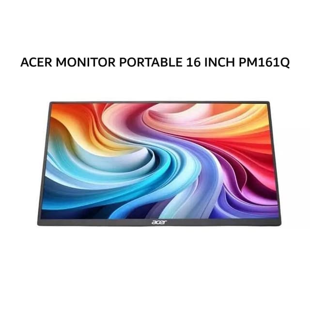 ACER MONITOR PORTABLE 16 INCH PM161Q IPS FHD 1080P 1MS 60HZ USB-C MINI HDMI BUILT IN SPEAKER 3Y SERVICE + 1Y AADP