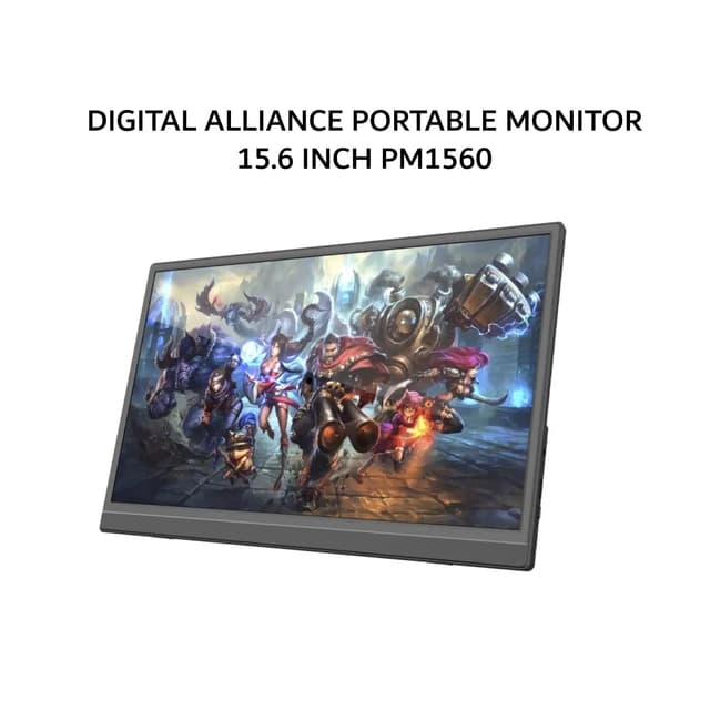 DIGITAL ALLIANCE PORTABLE MONITOR 15.6 INCH PM1560 FHD 1080P 6MS 60HZ USB-C 2Y