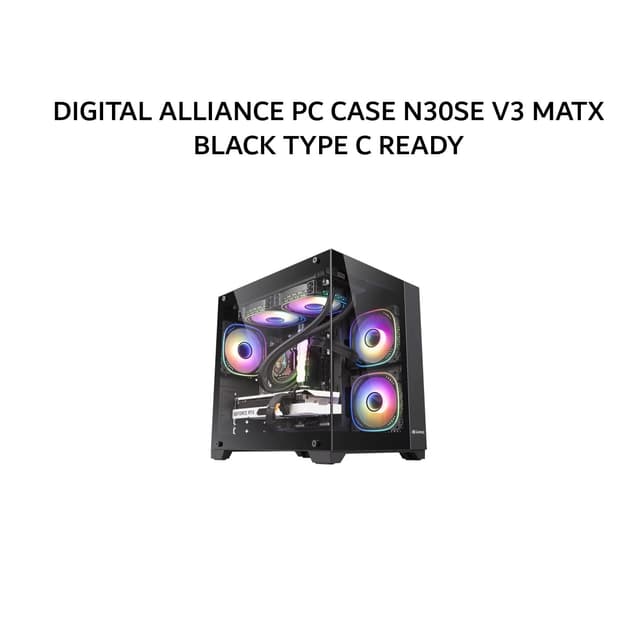 DIGITAL ALLIANCE PC CASE N30SE V3 MATX BLACK TYPE C READY 1Y