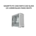 GIGABYTE PC CASE MATX C102 GLASS (2X 120MM BLACK FANS) WHITE 2Y - Variant 1