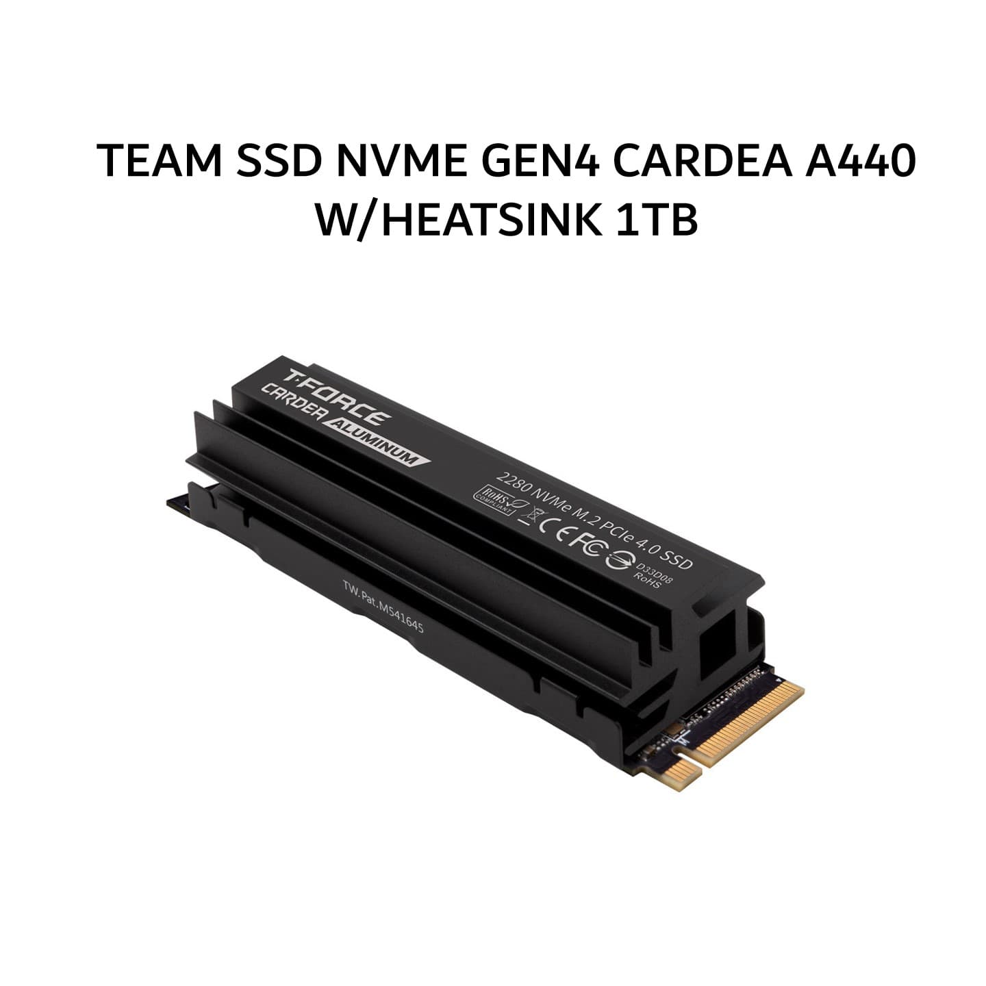 TEAM SSD NVME GEN4 CARDEA A440 W/HEATSINK 1TB PCIE 4.0 M.2 2280 5Y - UP TO 7000 MB/S
