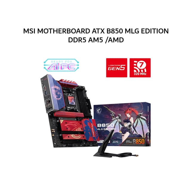 MSI MOTHERBOARD ATX B850 MLG EDITION DDR5 AM5 /AMD 3Y