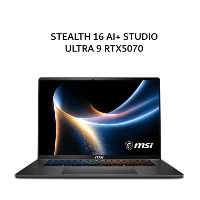 MSI STEALTH 16 AI+ STUDIO ULTRA 9 386H RTX5070 12GB/ 16GB 1TB W11+OHS+M365B 16.0UHD+ OLED 240HZ 100DCIP3 3YR BLK