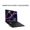 MSI RAIDER 16 HX ULTRA 7 251HX RTX5070TI 12GB/ 16GB 1TB W11+OHS+M365B 16.0WQHD IPS 240HZ 100DCIP3 3Y+ADP BLK - Image 1