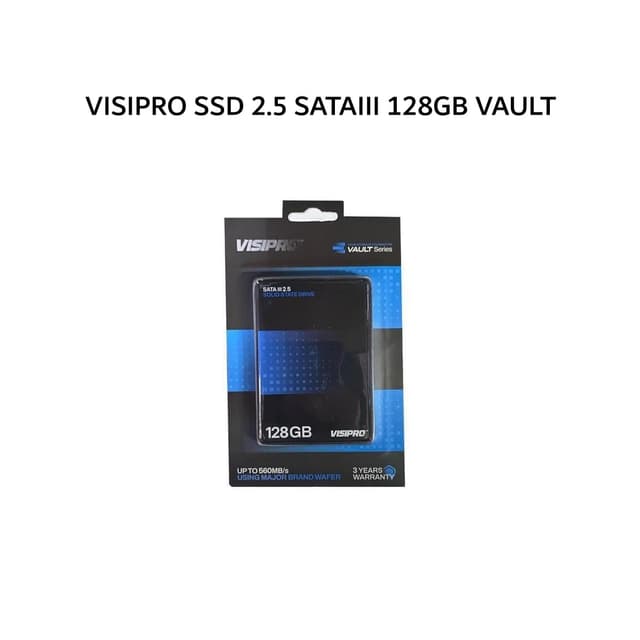 VISIPRO SSD 2.5 SATAIII 128GB VAULT 3Y - UP TO 520 MB/S