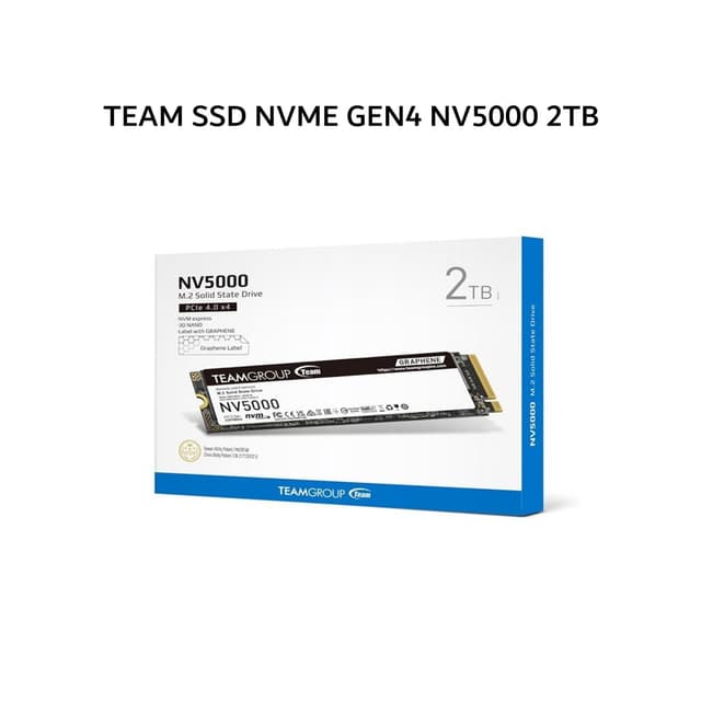 TEAM SSD NVME GEN4 NV5000 2TB PCIE 4.0 M.2 2280 5Y - UP TO 5000 MB/S