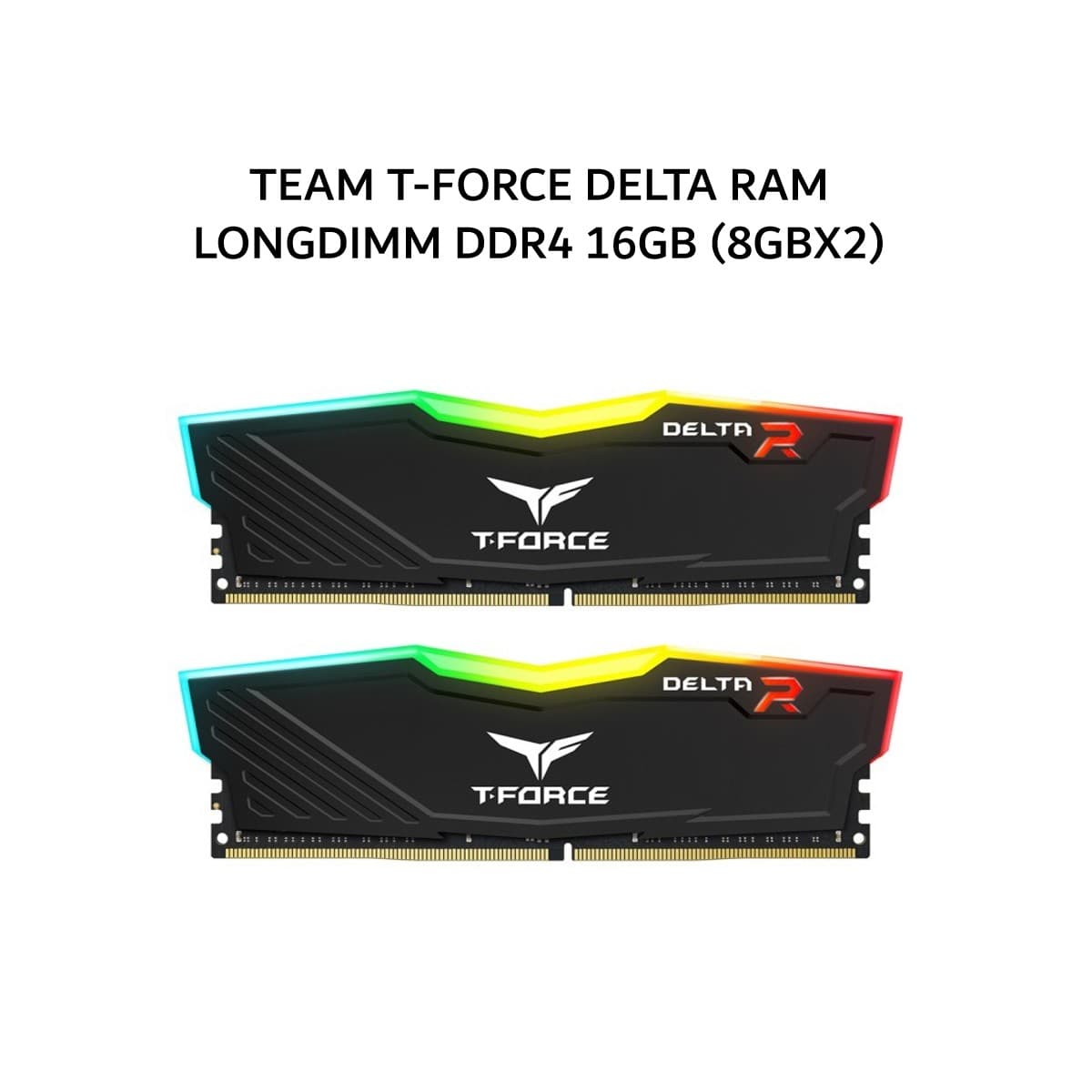 TEAM T-FORCE DELTA RAM LONGDIMM DDR4 16GB (8GBX2) 3600MHZ RGB BLACK