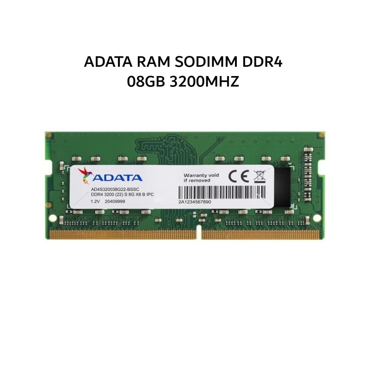 ADATA RAM SODIMM DDR4 08GB 3200MHZ