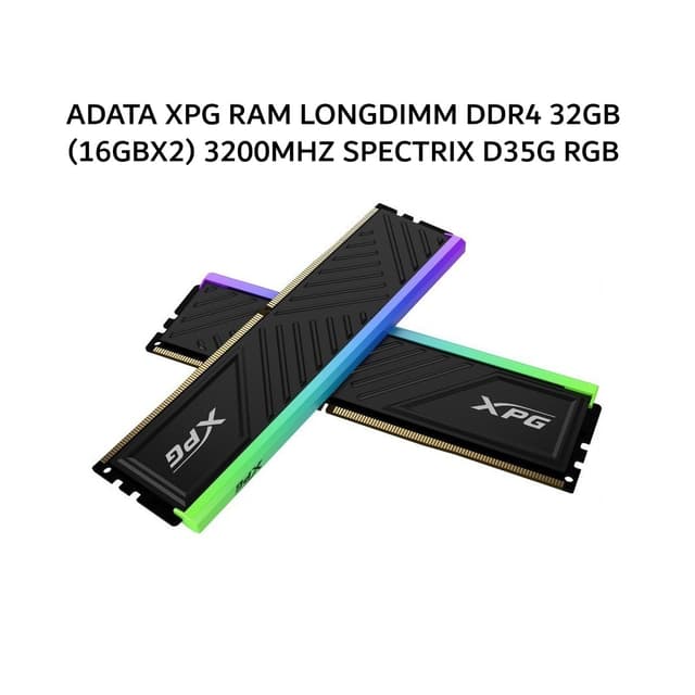 ADATA XPG RAM LONGDIMM DDR4 32GB (16GBX2) 3200MHZ SPECTRIX D35G RGB BLACK