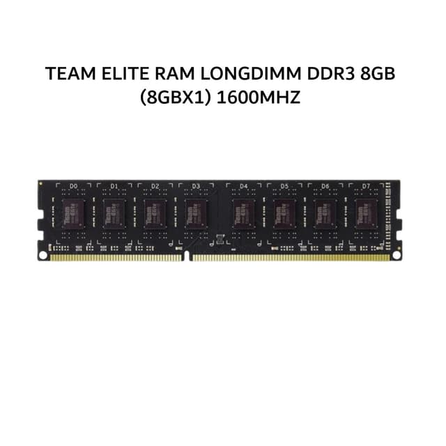 TEAM ELITE RAM LONGDIMM DDR3 8GB (8GBX1) 1600MHZ