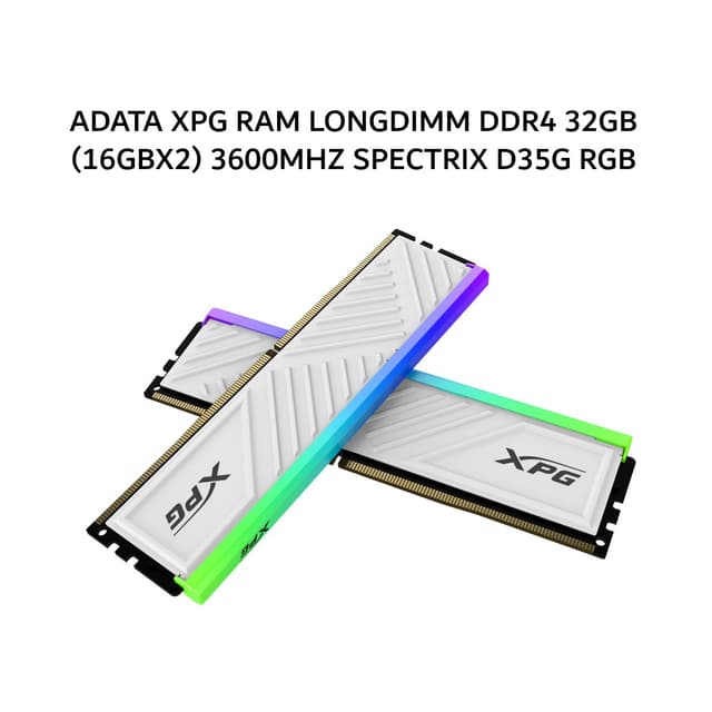 ADATA XPG RAM LONGDIMM DDR4 32GB (16GBX2) 3600MHZ SPECTRIX D35G RGB WHITE