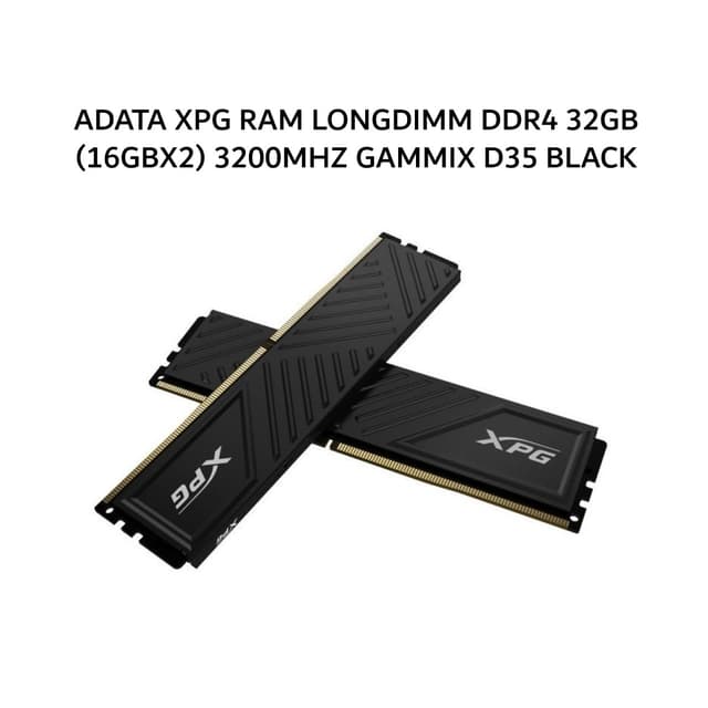 ADATA XPG RAM LONGDIMM DDR4 32GB (16GBX2) 3200MHZ GAMMIX D35 BLACK