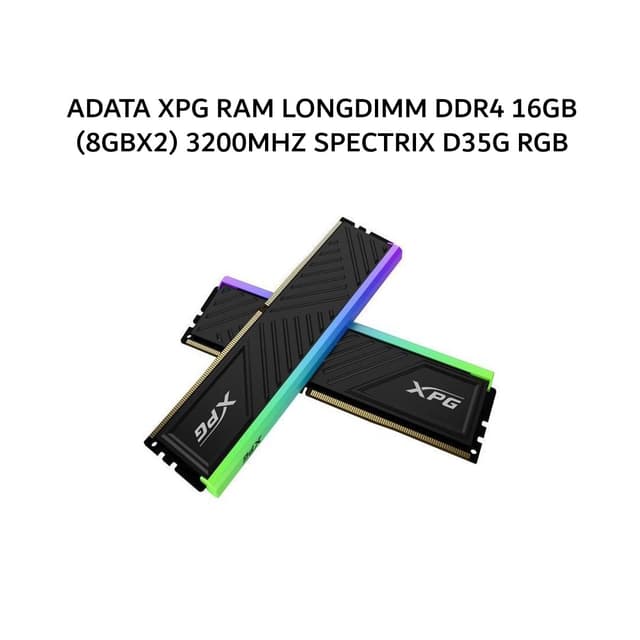 ADATA XPG RAM LONGDIMM DDR4 16GB (8GBX2) 3200MHZ SPECTRIX D35G RGB BLACK