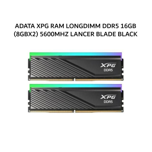 ADATA XPG RAM LONGDIMM DDR5 16GB (8GBX2) 5600MHZ LANCER BLADE BLACK