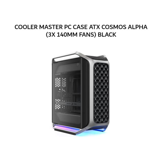 COOLER MASTER PC CASE ATX COSMOS ALPHA (3X 140MM FANS) BLACK 2Y