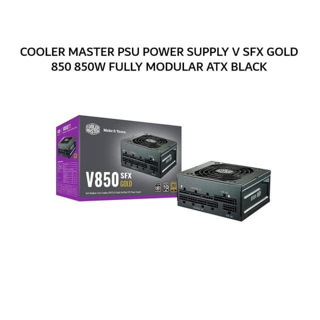 COOLER MASTER PSU POWER SUPPLY V SFX GOLD 850 850W (80+ GOLD) FULLY MODULAR ATX 3.1 12V-2X6 BLACK 10Y