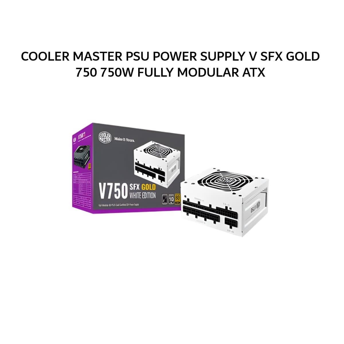 COOLER MASTER PSU POWER SUPPLY V SFX GOLD 750 750W (80+ GOLD) FULLY MODULAR ATX 3.1 12V-2X6 WHITE 10Y