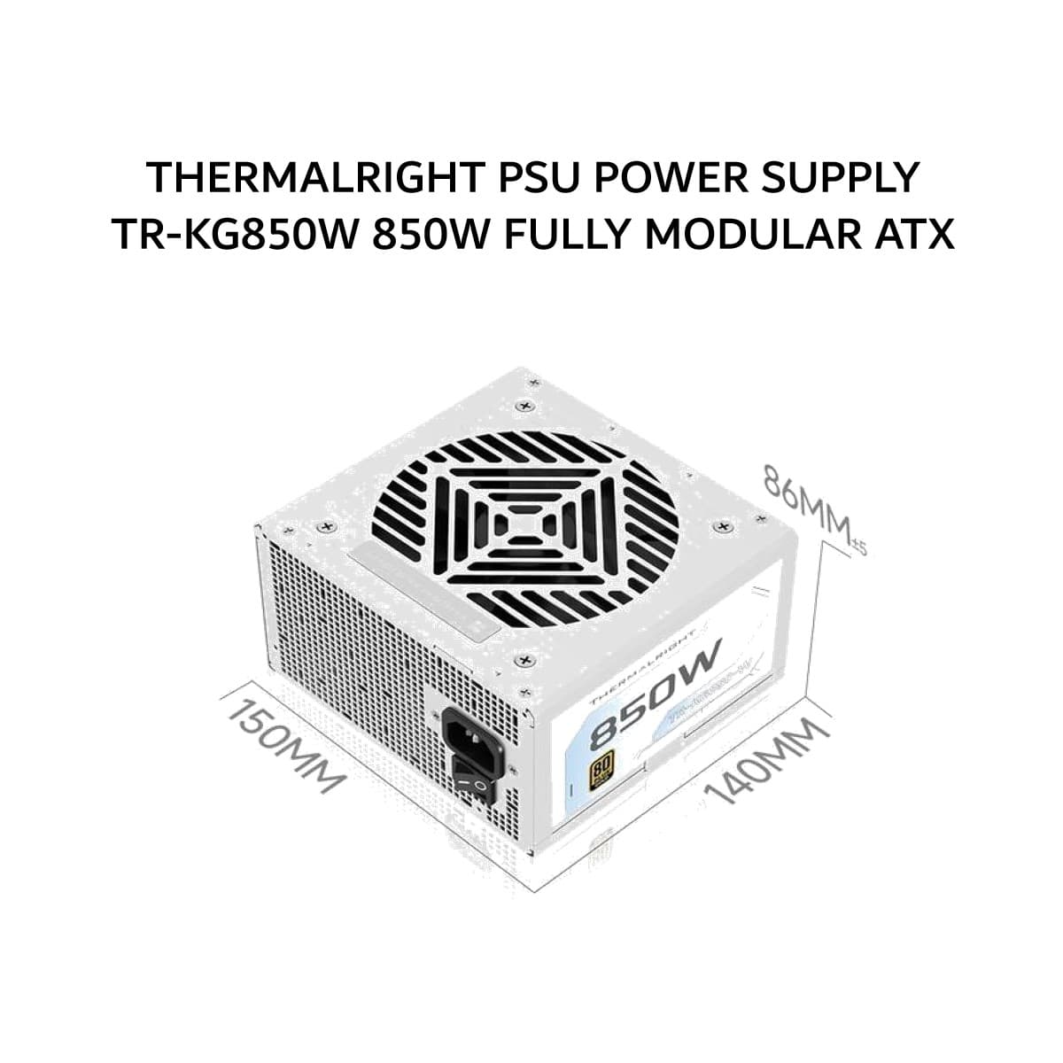 THERMALRIGHT PSU POWER SUPPLY TR-KG850W 850W (80+ GOLD) FULLY MODULAR ATX 3.1 12V-2X6 WHITE 5Y