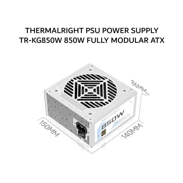 THERMALRIGHT PSU POWER SUPPLY TR-KG850W 850W (80+ GOLD) FULLY MODULAR ATX 3.1 12V-2X6 WHITE 5Y